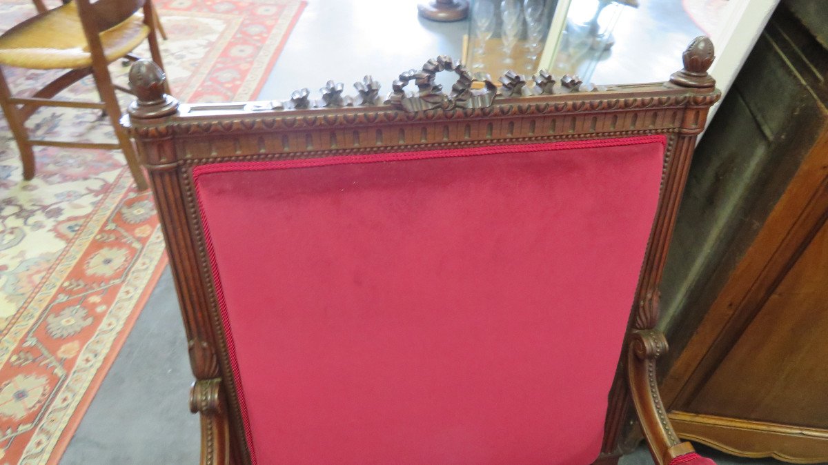 Paire Fauteuils Style Louis XVI-photo-4