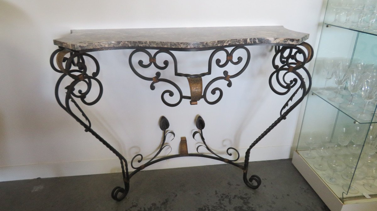 Wrought Iron Console