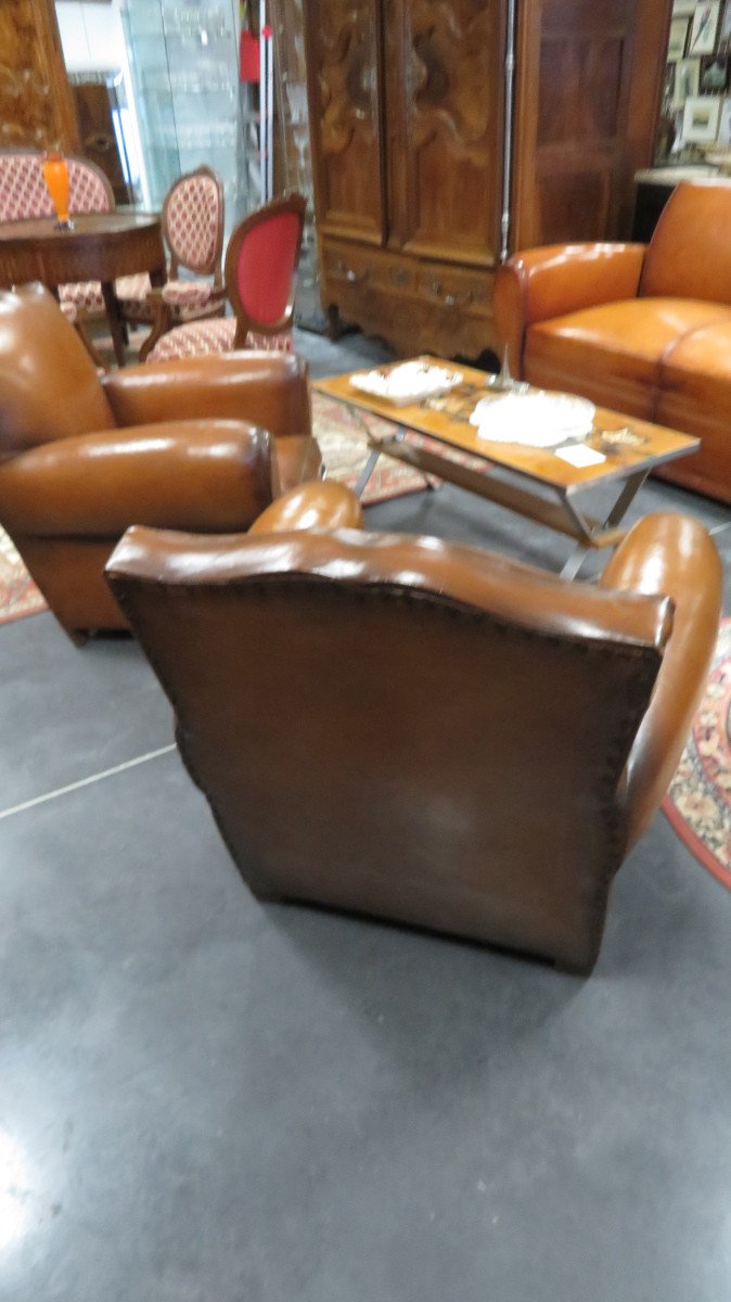 Paire De Fauteuils Et Canapé Club-photo-3