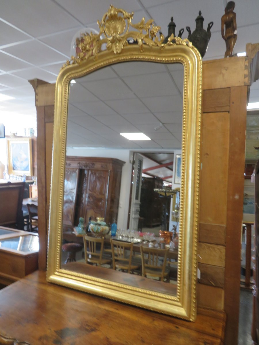 Miroir doré de style Louis XV-photo-2