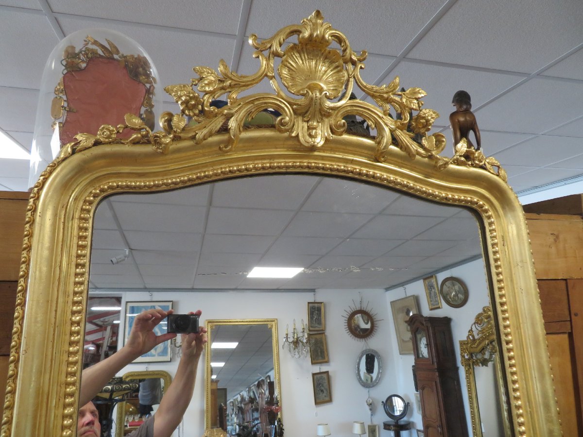 Miroir doré de style Louis XV-photo-3