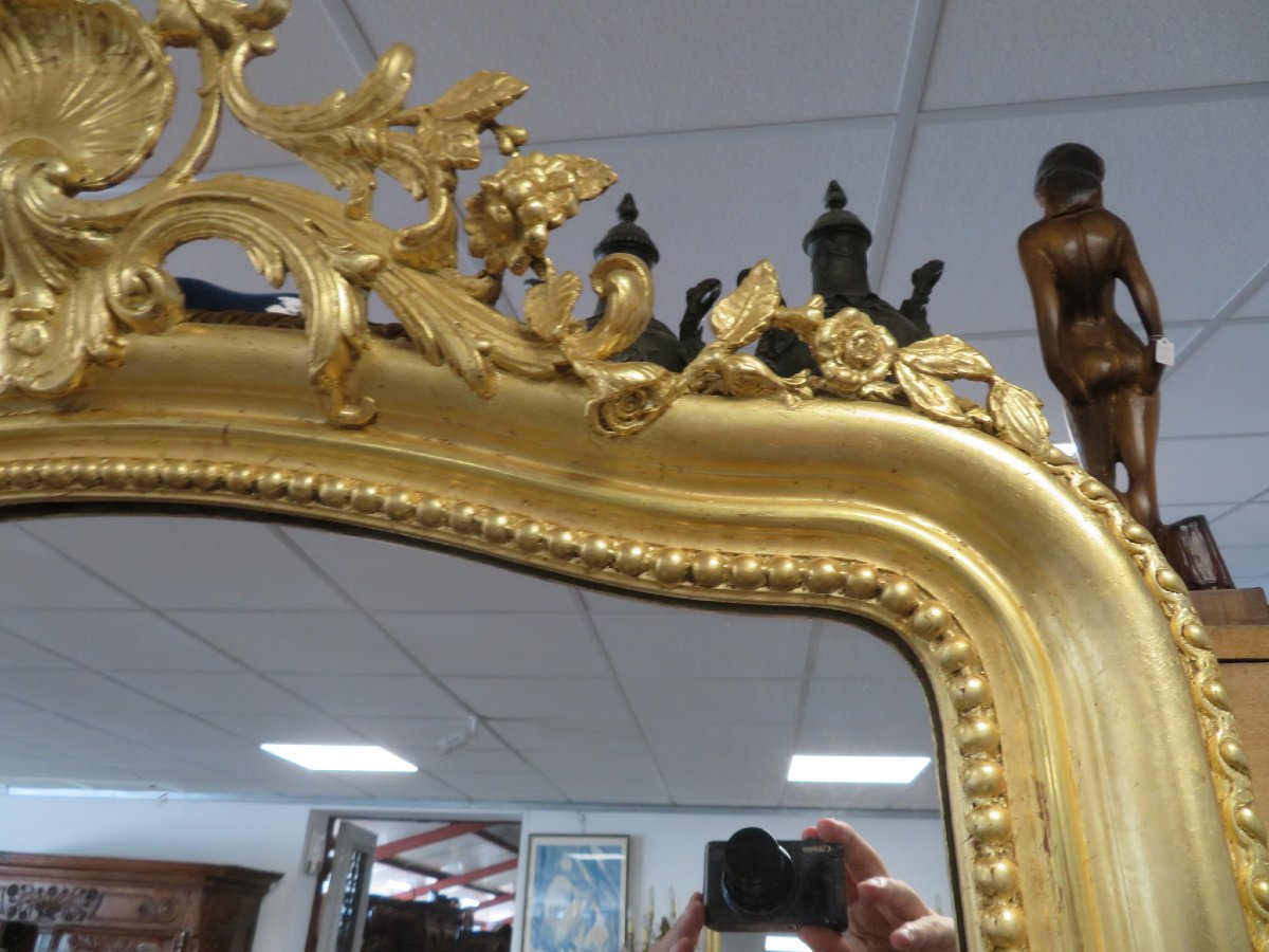 Miroir doré de style Louis XV-photo-4