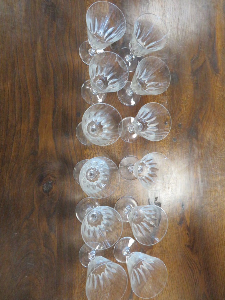 12 Verres en crital de Baccarat-photo-1