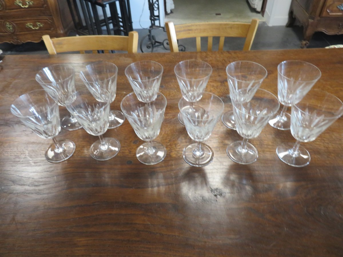 12 Verres en crital de Baccarat