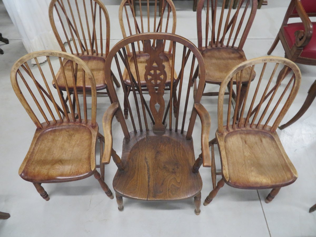 5 Chairs And 1 Winsor-style Armchair-photo-2
