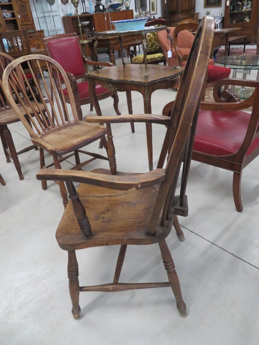 5 Chairs And 1 Winsor-style Armchair-photo-3