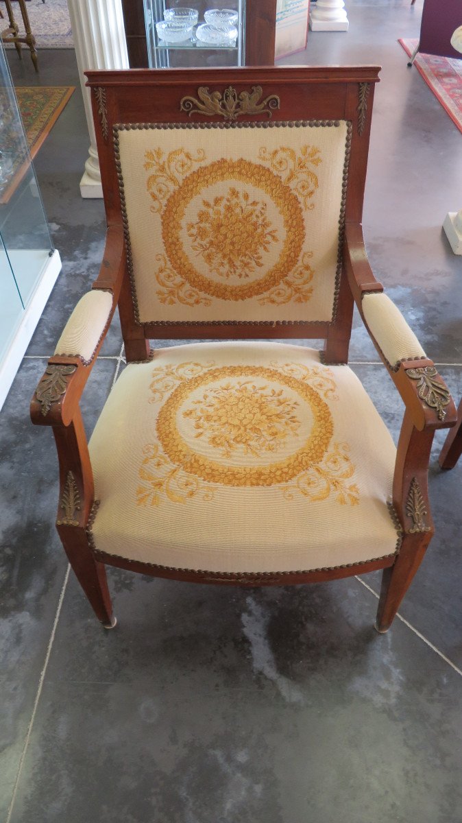 Paire De Fauteuils Empire-photo-2