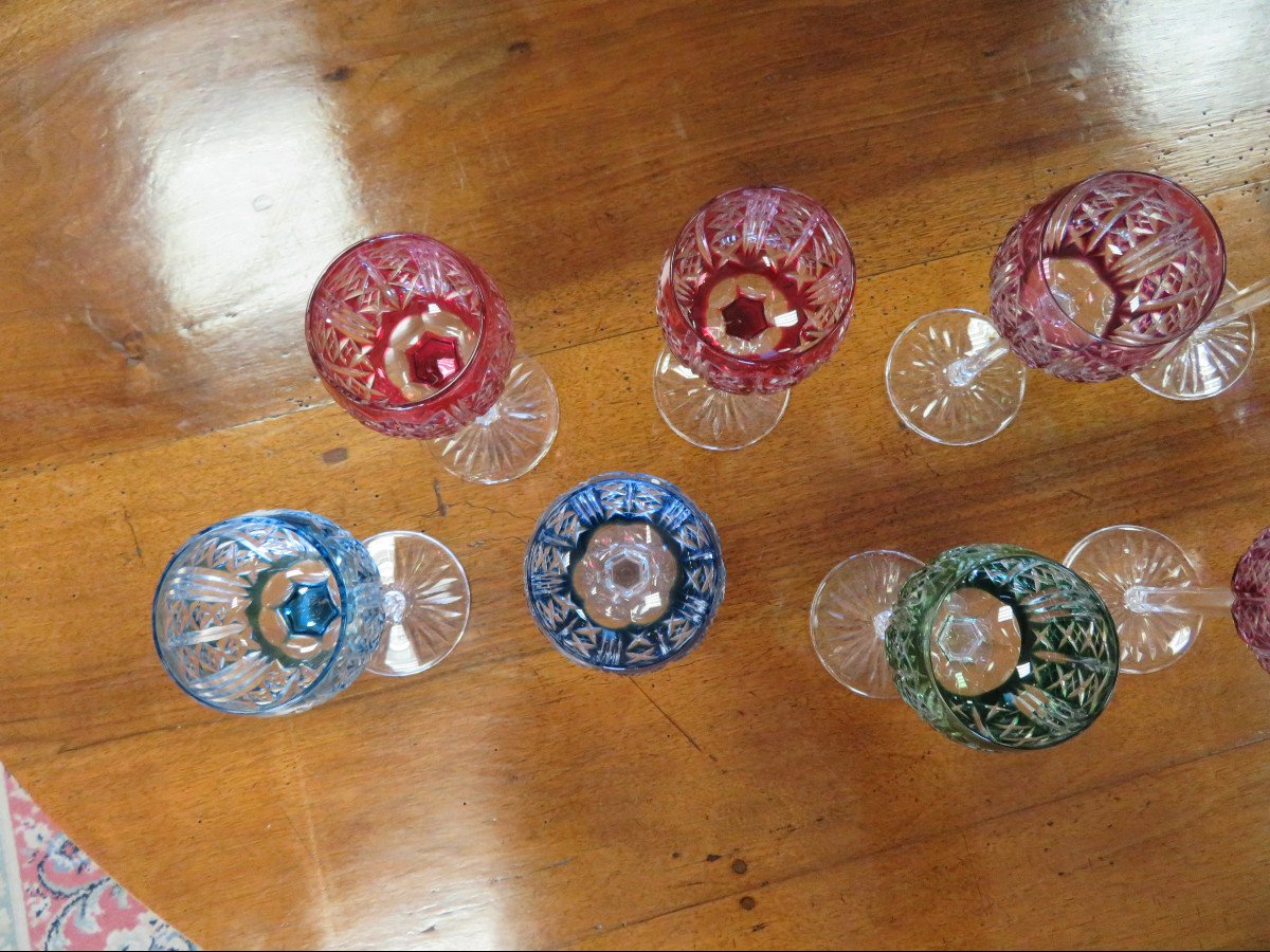 10 Verres En Cristal De Saint Louis-photo-3