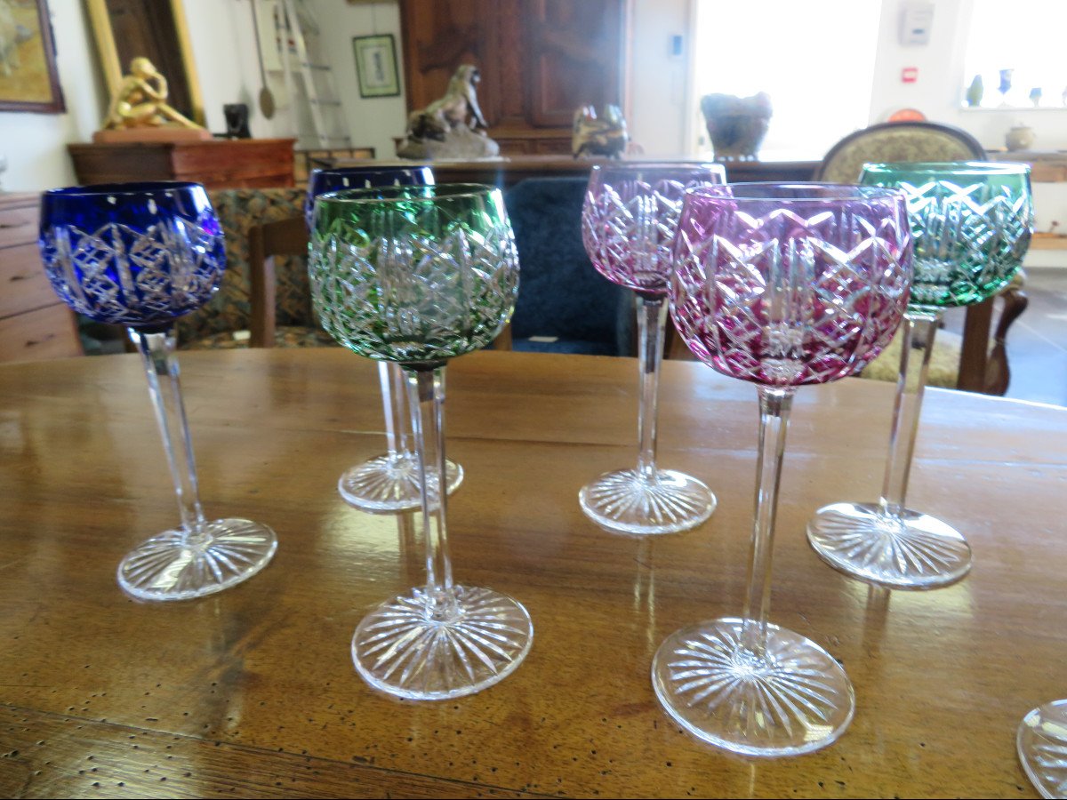 10 Verres En Cristal De Saint Louis-photo-7