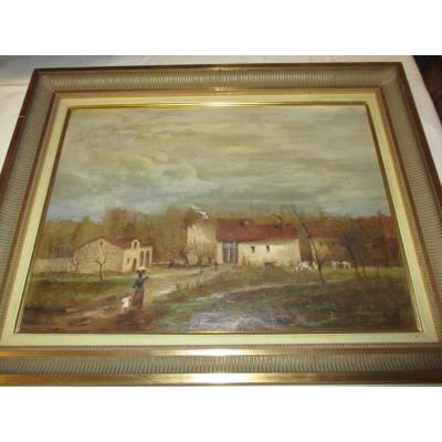 Tableau Louis Merlin Paysage