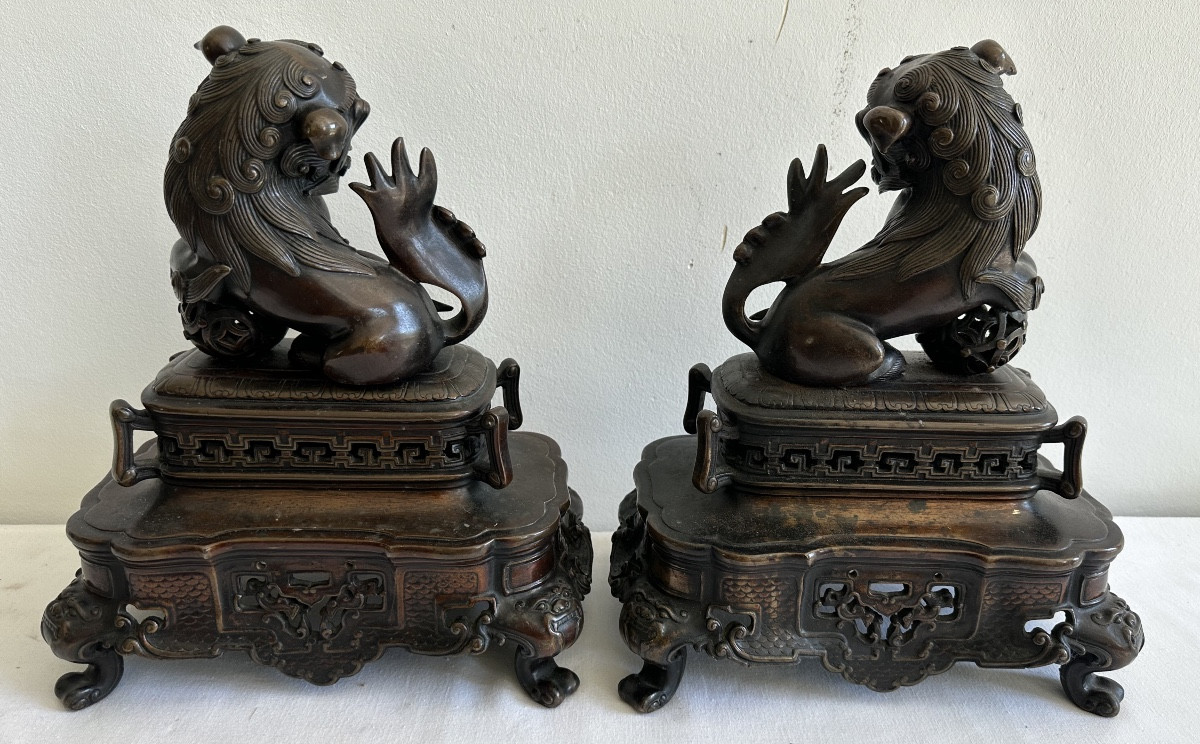 Chien de Fô en bronze-photo-3
