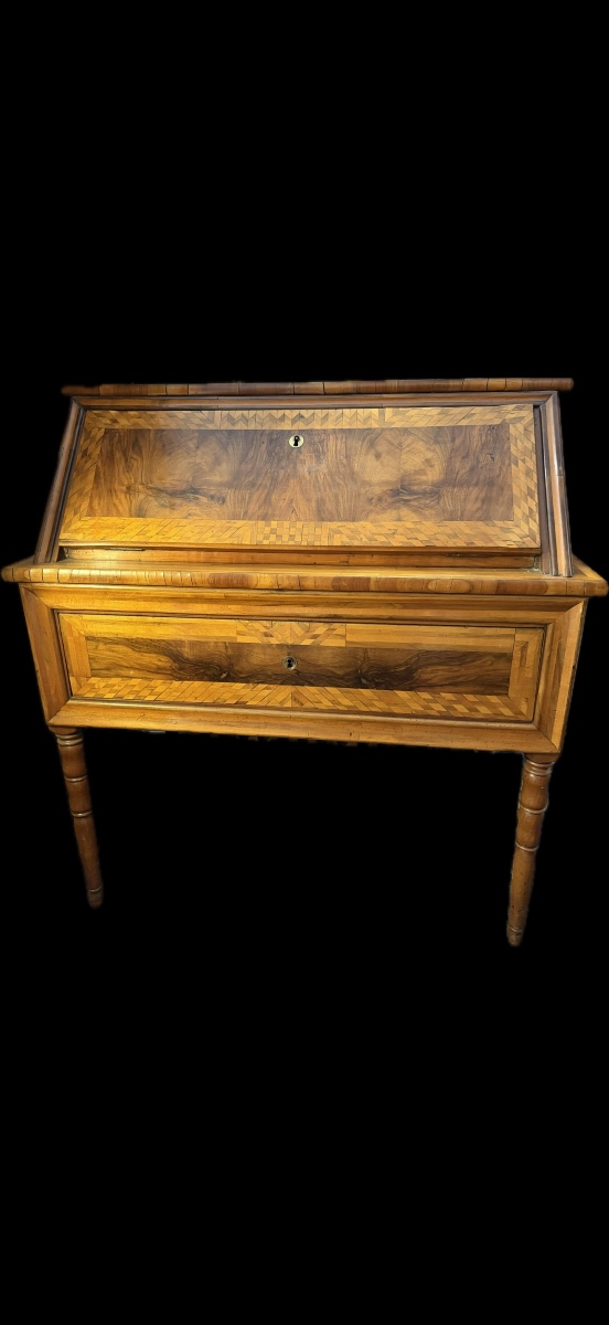 Secrétaire en pente(dos d’âne) en merisier -photo-2