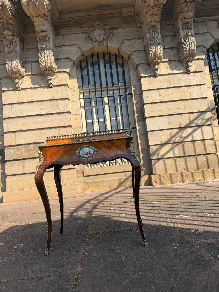 Jardinière Napoleon III avec plaque de Sèvres 