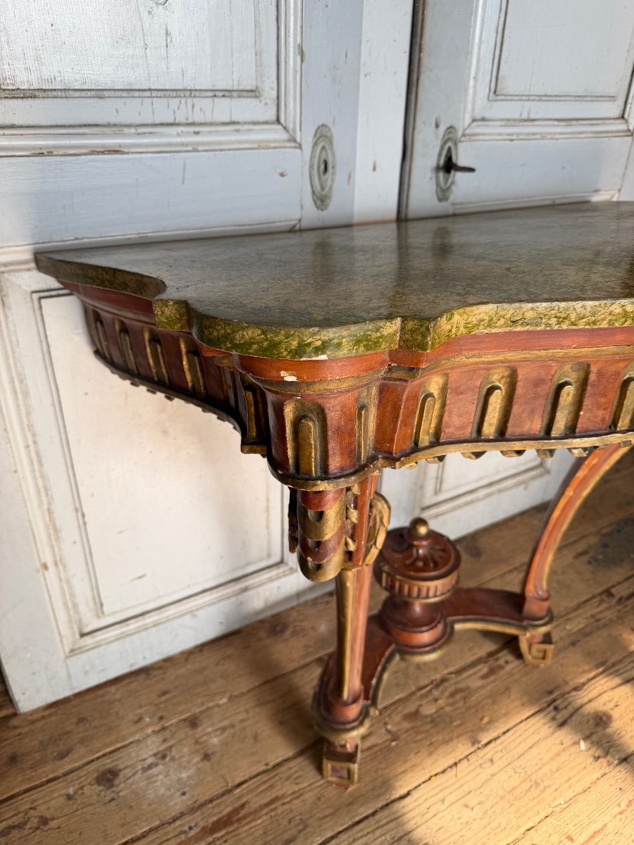Louis XVI Ploychrome Side Tables -photo-2