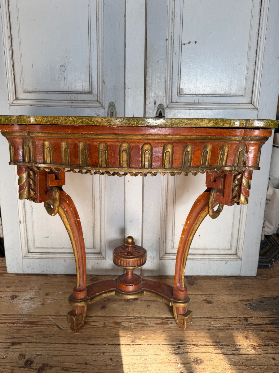 Louis XVI Ploychrome Side Tables -photo-2