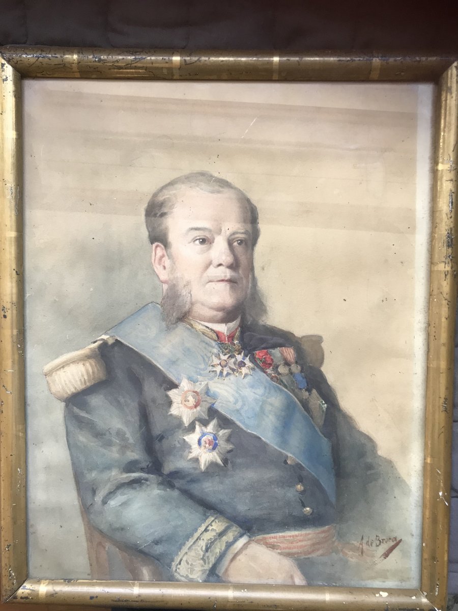 Portrait Of The Beloved Vice Admiral Painted By Alexis Louis De Broca