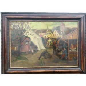 LE CIRQUE AU VILLAGE tableau 