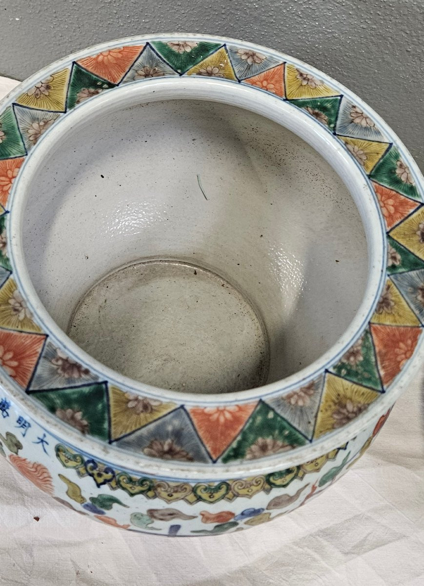 Paire aquarium chinois cache pot-photo-6