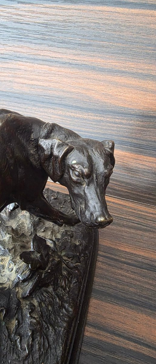 Pierre-Jules MÈNE (Paris, 1810 - 1879) Chien braque à l'arrêt.-photo-2