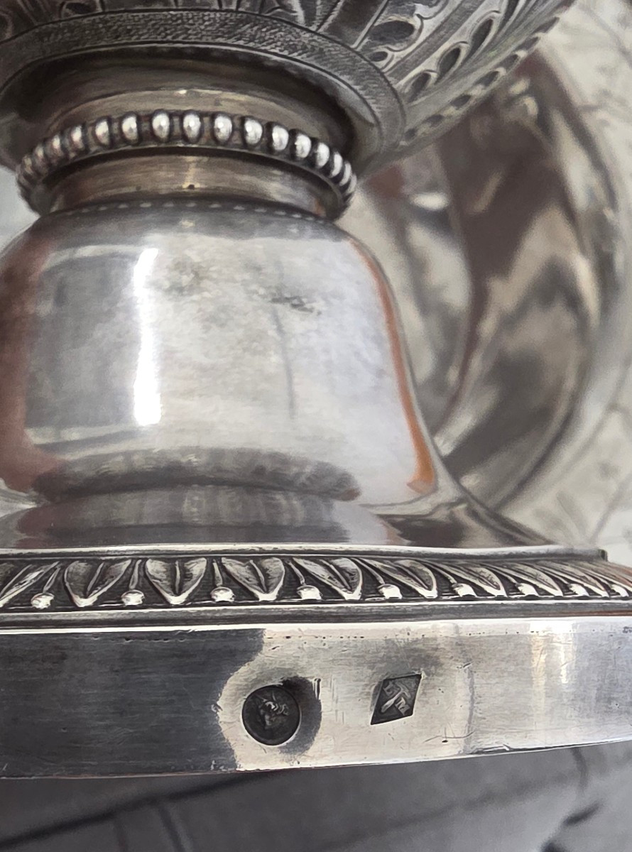 Grande aiguiere et son bassin argent vieillard -photo-6