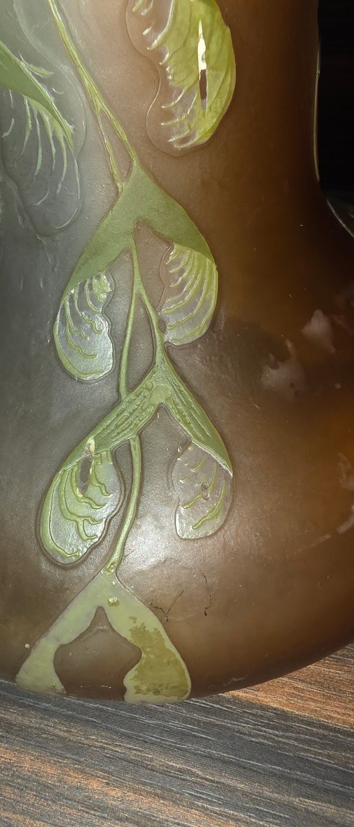 Large Gallé Vase, 45cm -photo-4