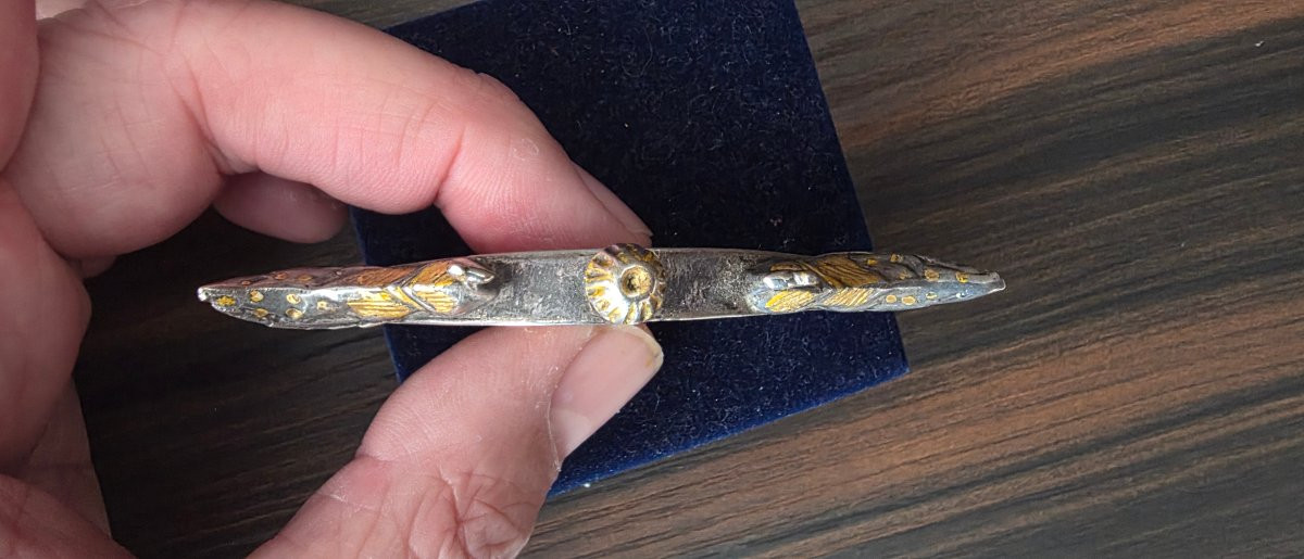 Rare 18th Century Silver Moghol Indian Comb-photo-3