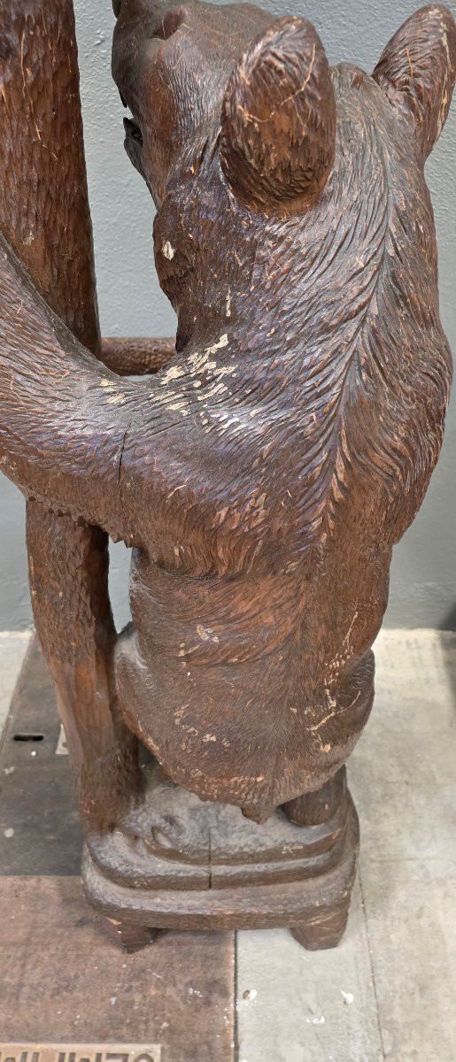 19th Century Black Forest Bear And Cub Coat Rack 210cm-photo-6