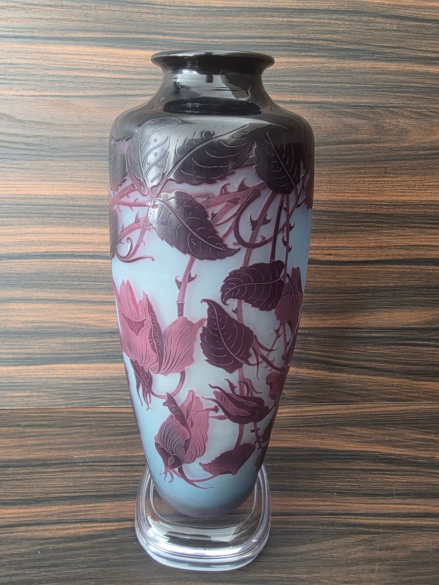 Grand vase pate de verre Paul Nicolas D'argental-photo-4