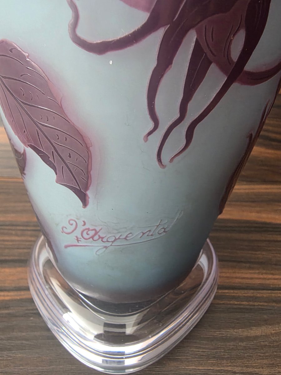 Grand vase pate de verre Paul Nicolas D'argental-photo-1