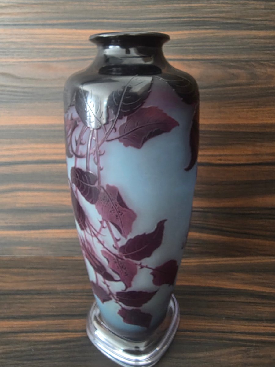 Grand vase pate de verre Paul Nicolas D'argental