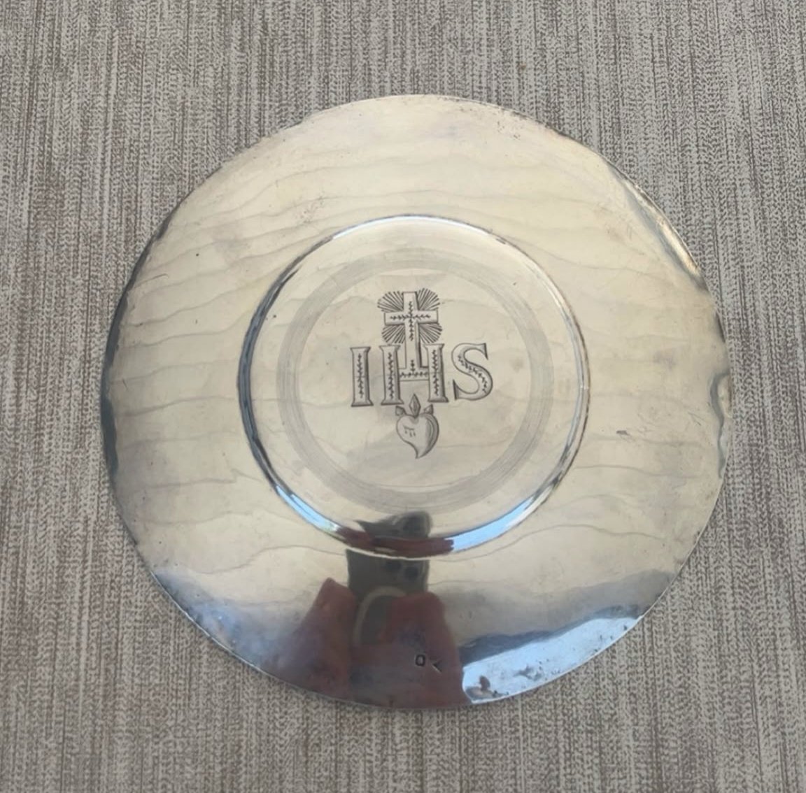 Grande paténe argent minerve 