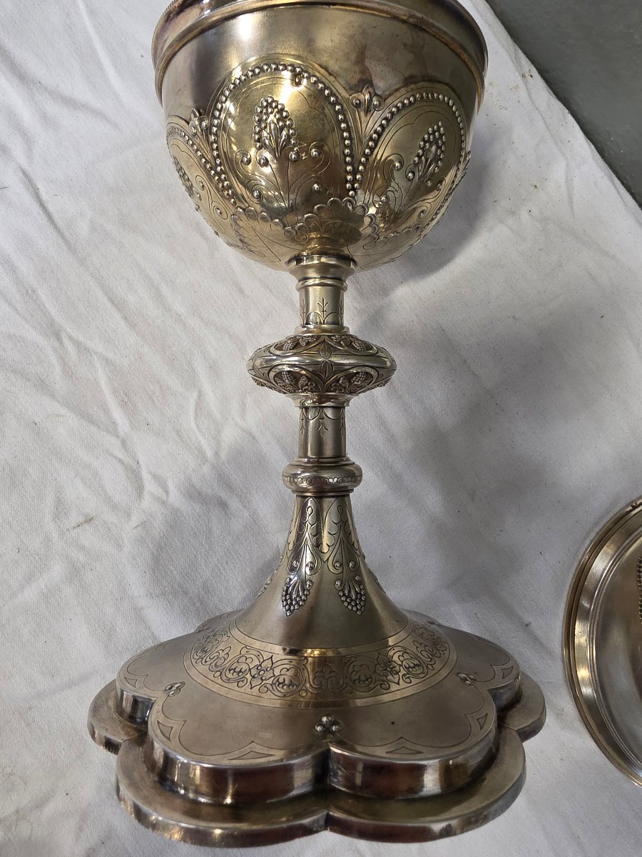 French Ciborium Made Of Solid Silver-photo-4