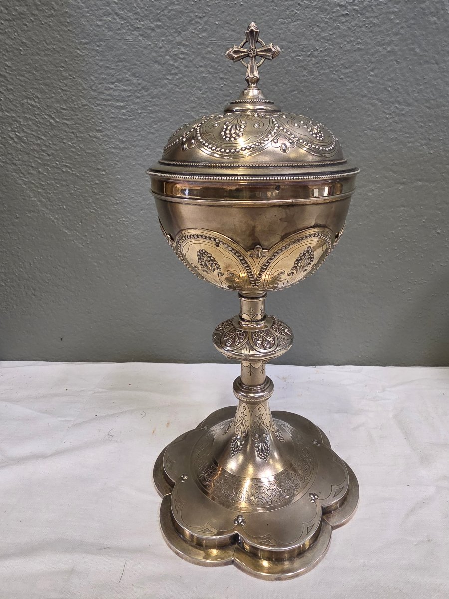 French Ciborium Made Of Solid Silver