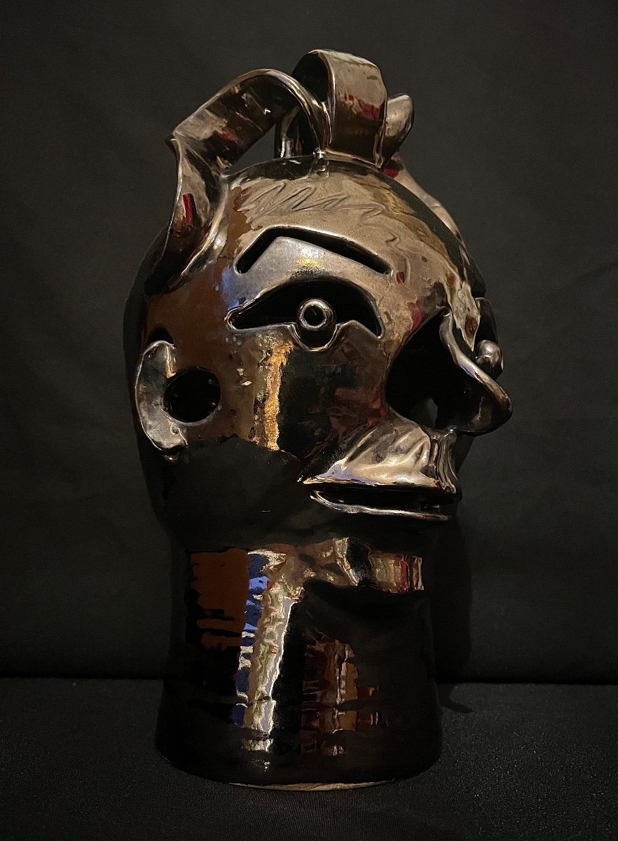 Large Ceramic Head Circa 80-photo-3