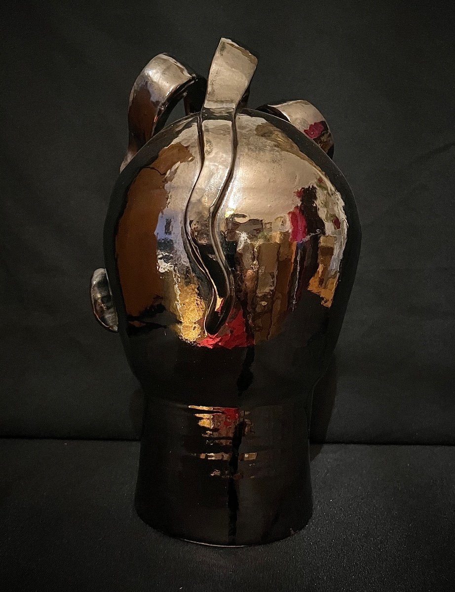 Large Ceramic Head Circa 80-photo-1
