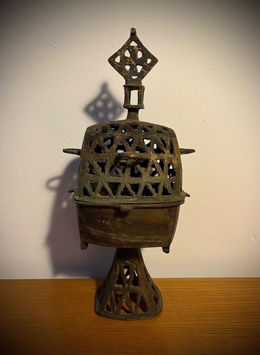 Encensoir En Bronze éthiopien Circa 1850  -photo-3