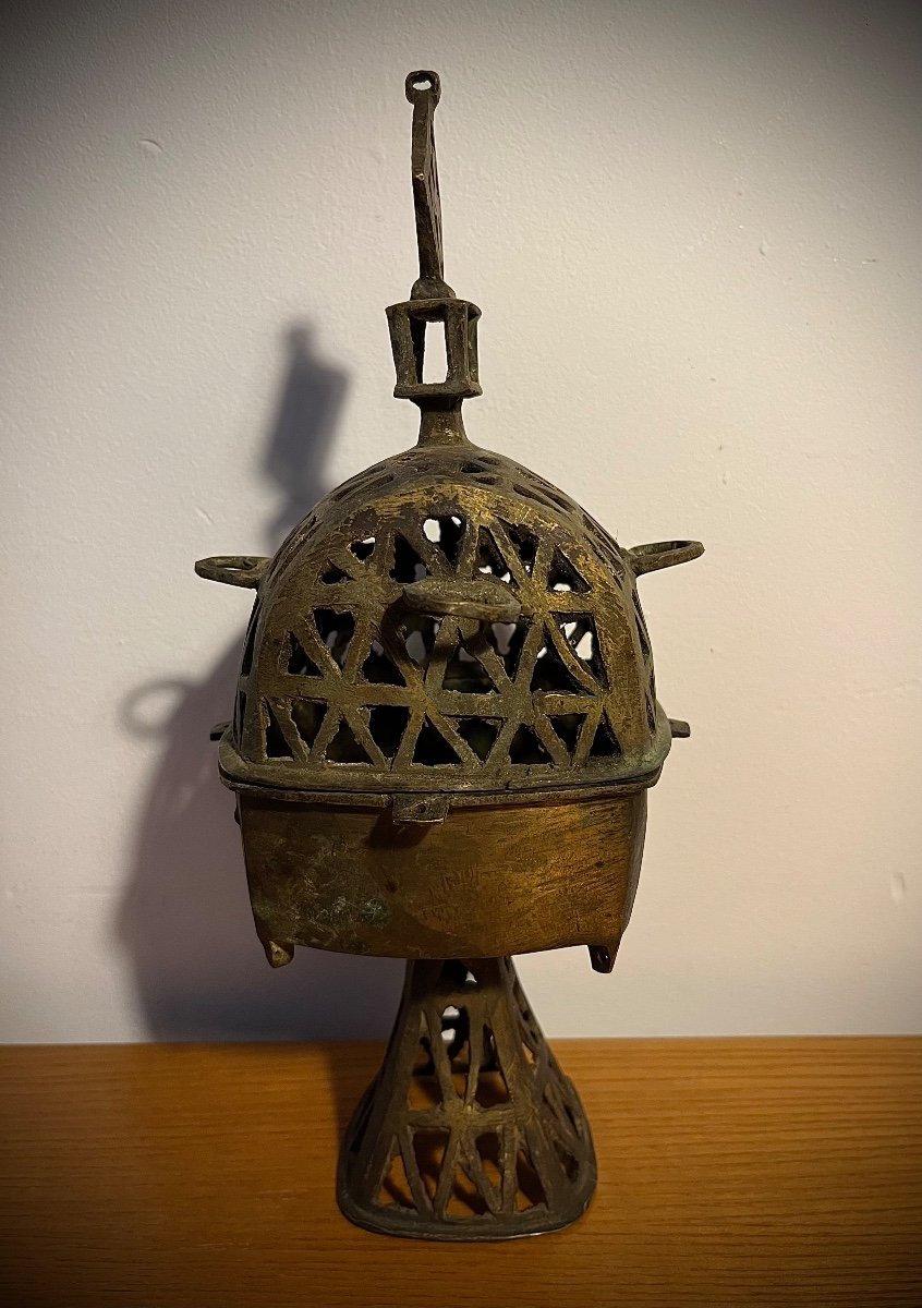 Encensoir En Bronze éthiopien Circa 1850  -photo-4