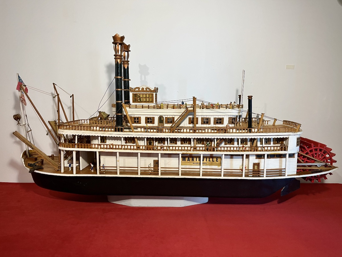 Grande Maquette Du Bateau Marieville XXe -photo-3