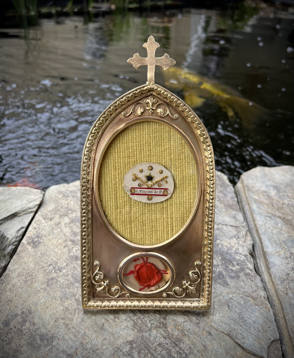 Reliquaire De Saint Vincent De Paul  XIXe-photo-4
