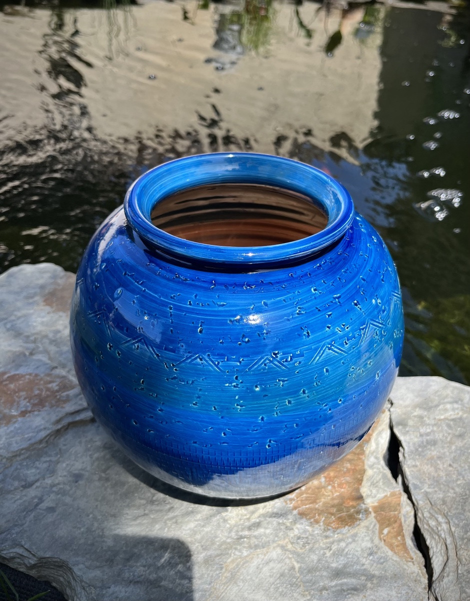 Vase En Céramique - Aldo Londi Pour Bitossi-photo-3