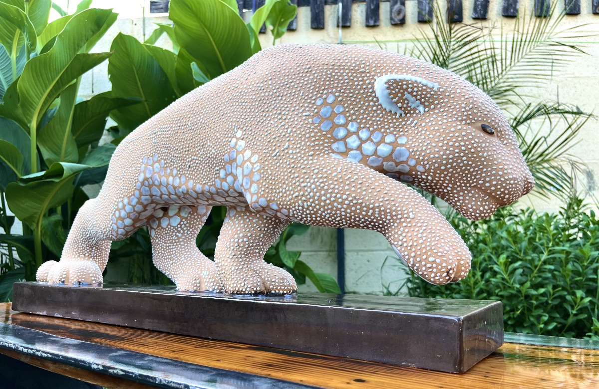 PRIMAVERA - Panthère En Céramique Circa 1930-photo-2