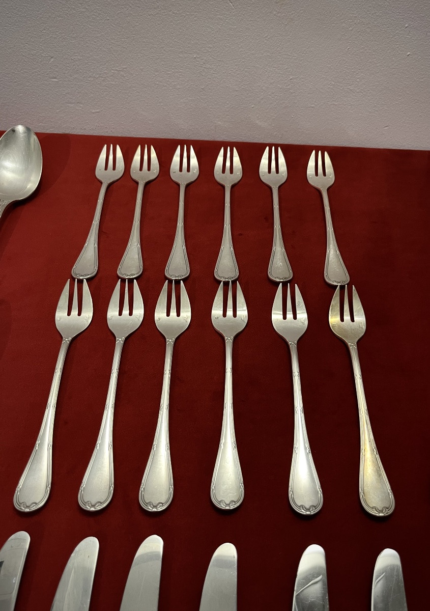 Ménagère Christofle 12 Personnes Modèle Rubans -photo-1