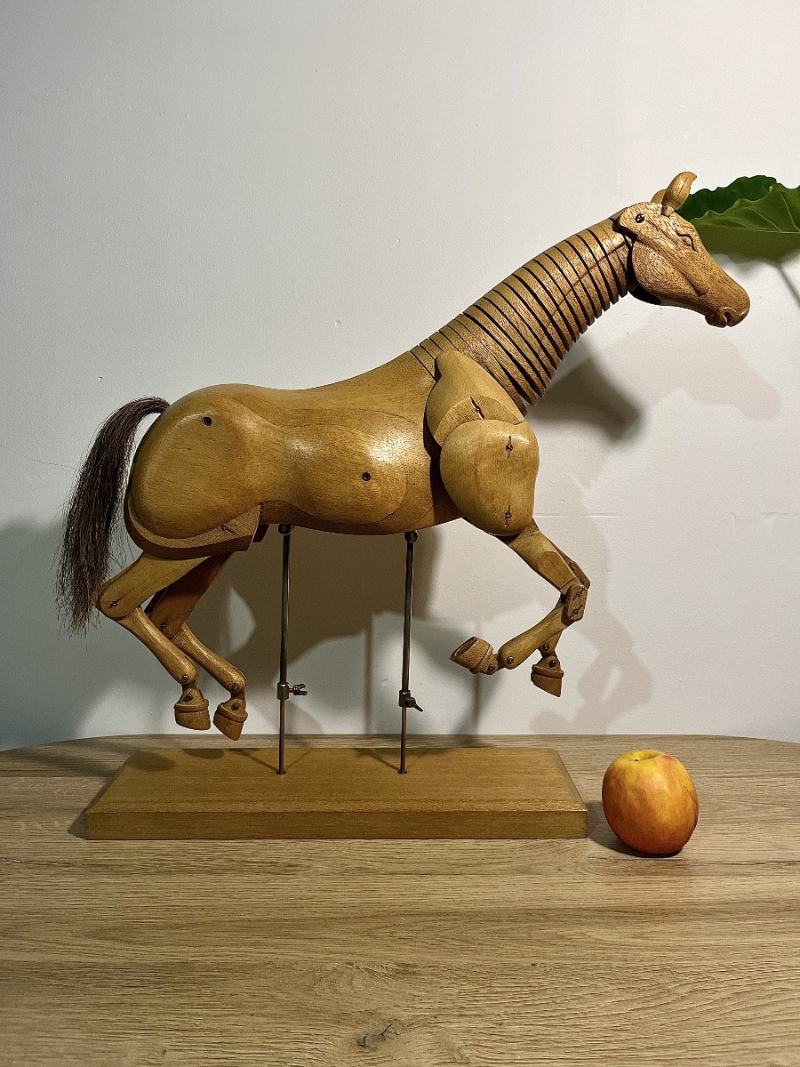 Articulated Wooden Horse From The 1960s-photo-2