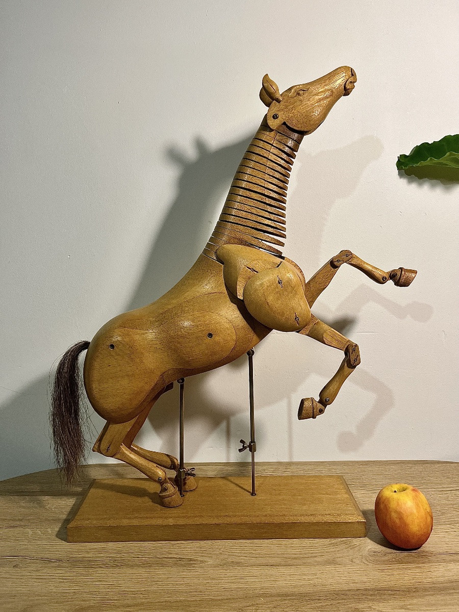Articulated Wooden Horse From The 1960s-photo-4