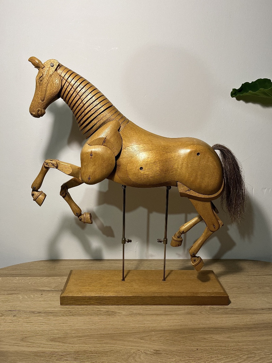 Articulated Wooden Horse From The 1960s