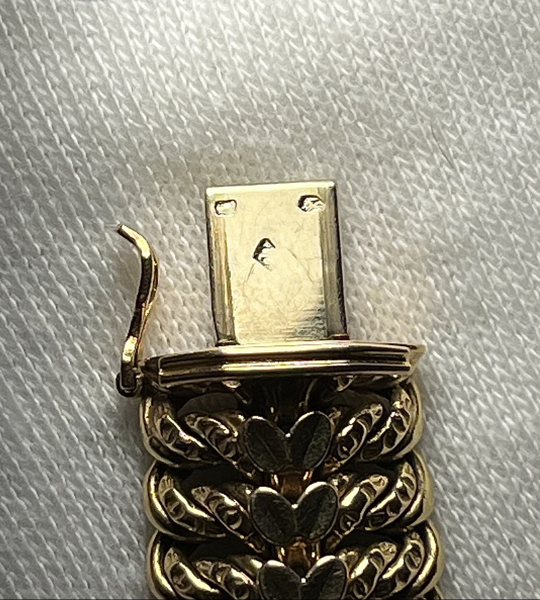 Bracelet Maille Américaine En Or Jaune -photo-4