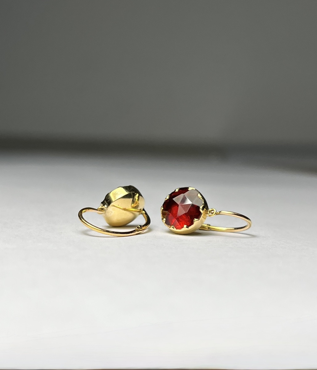 Dormeuses Anciennes Or Et Grenats