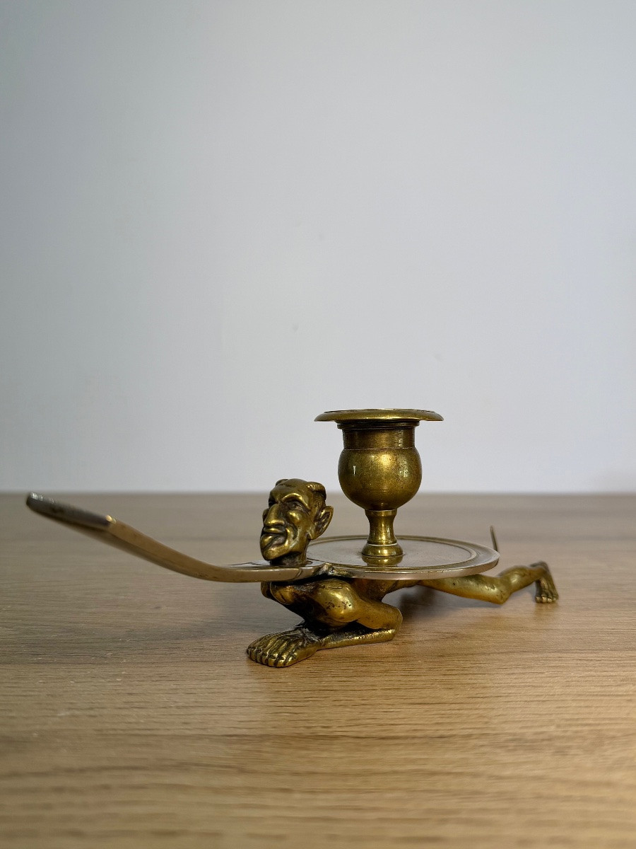 Devil Hand Candlestick 19th Century-photo-2