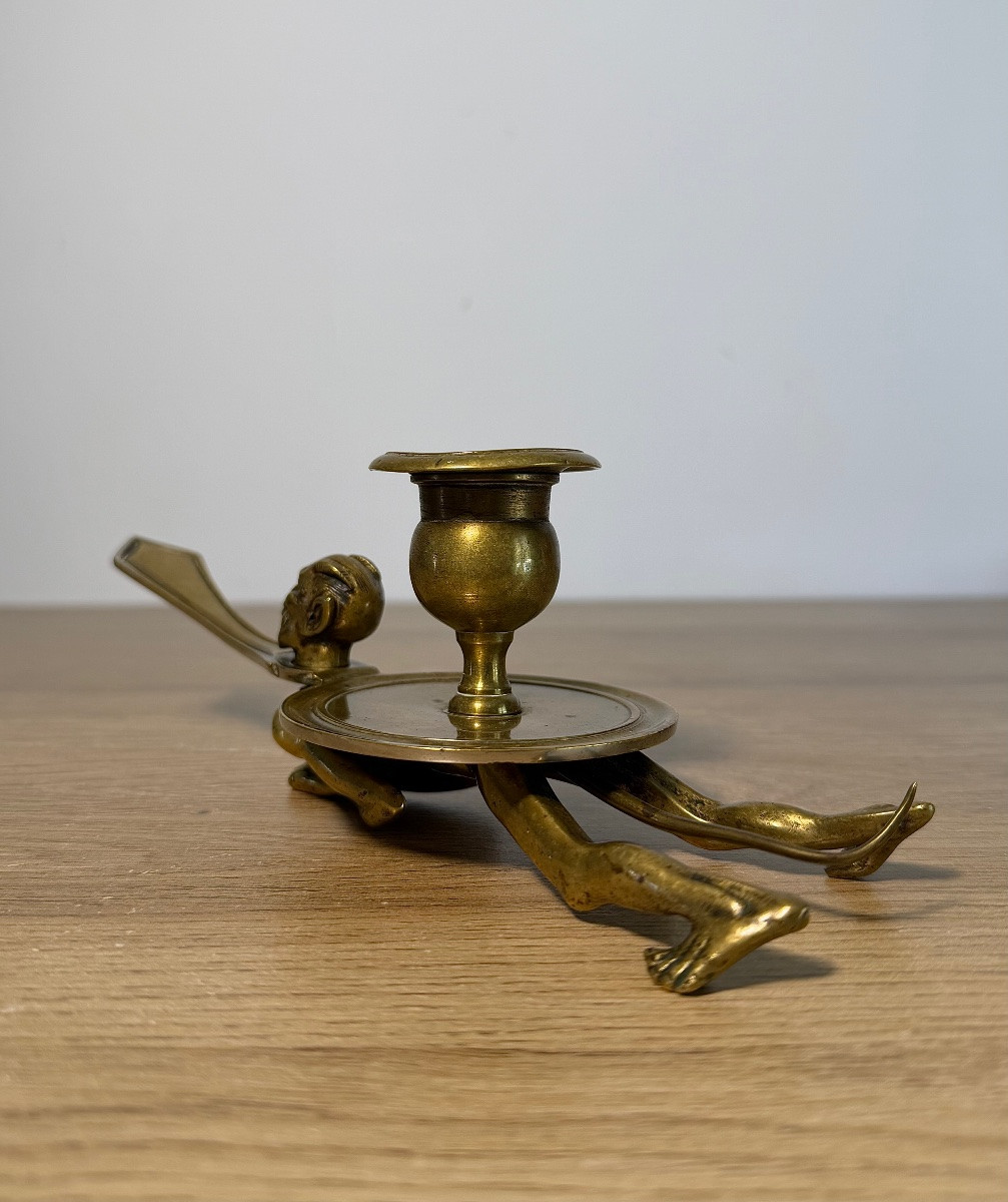 Devil Hand Candlestick 19th Century-photo-3