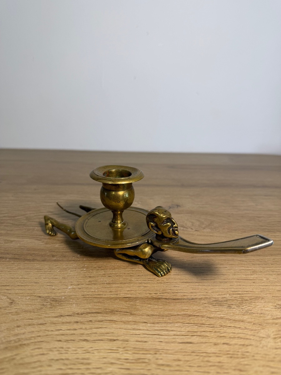 Devil Hand Candlestick 19th Century-photo-3